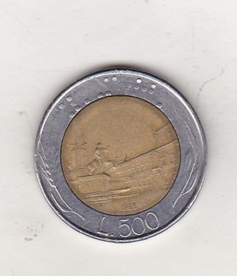 bnk mnd Italia 500 lire 1985 bimetal foto