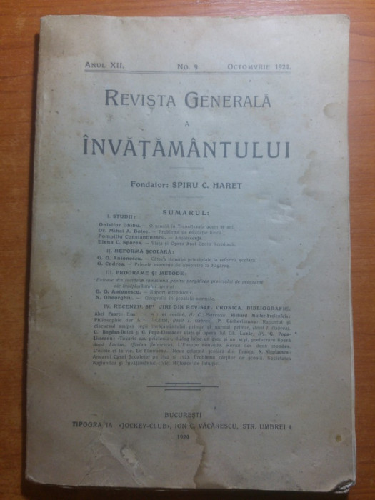 revista generala a invatamantului octombrie 1924-art. o scoala din transilvania