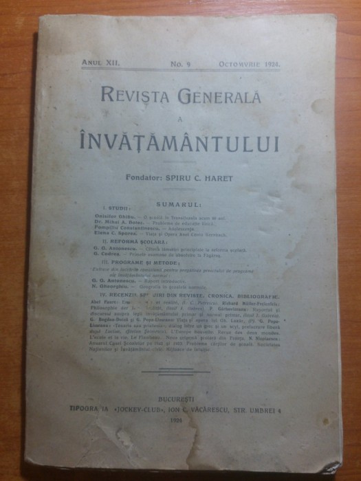 revista generala a invatamantului octombrie 1924-art. o scoala din transilvania