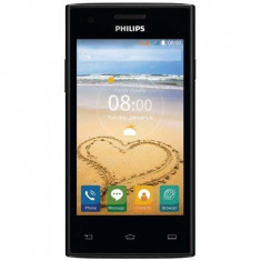 Telefon Mobil Philips S309, Procesor Dual-Core 1GHz, TFT Capacitive touchscreen 4&amp;quot;, 1GB RAM, 8GB Flash, 5MP, Wi-Fi, 3G, Dual Sim, Android (Negru) foto