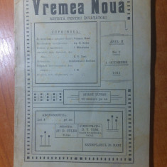 revista vremea noua 1 octombrie 1911-art. " invatatorii si poltica"