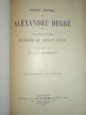 Alexandru Degre, Scrieri juridice, 4 volume foto