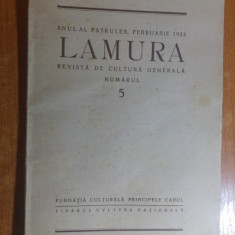 revista lamura februarie 1923-articole de tudor arghezi si liviu rebreanu