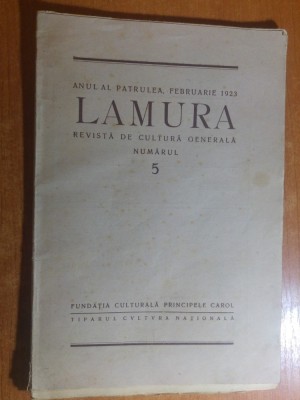 revista lamura februarie 1923-articole de tudor arghezi si liviu rebreanu foto