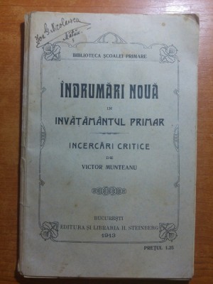 INDRUMARI NOUA IN INVATAMANTUL PRIMAR de victor munteanu 1913 foto