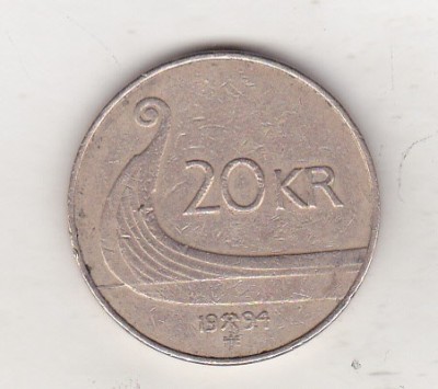 bnk mnd Norvegia 20 coroane 1994 foto
