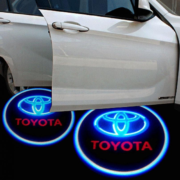 2 Bucati Wireless Logo Pentru Masinile TOYOTA - Atasate La Portiera