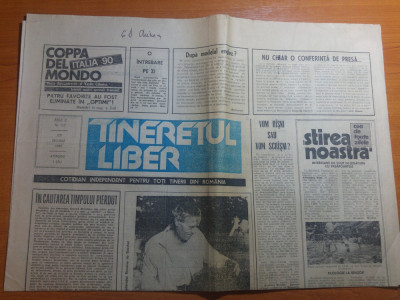 ziarul tineretul liber 28 iunie 1990-art. &amp;quot;in cautare timpului pierdut&amp;quot; foto