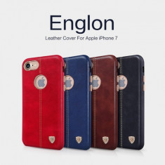 Husa iPhone 7 Englon Leather Cover by Nillkin Neagra foto