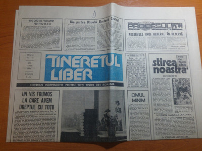 ziarul tineretul liber 10 mai 1990- un vis frumos la care avem dreptul cu totii foto