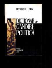 Dictionar de gandire politica - Dominique Colas foto