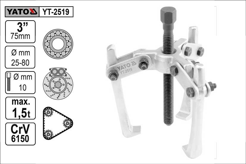 Extractor Rulmenti Yato 3 Brate 3