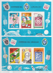 Uruguay 1976 telecomunicatii telefon sport MI bl.29+30 MNH w40 foto