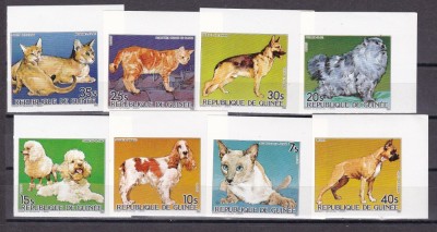 Guineea 1985 fauna caini pisici MI 1050-57B MNH w40 foto