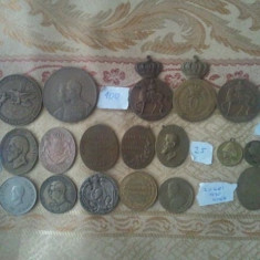 Lot medalii Ferdinand,Carol I,Carol II,Virtutea Militara,Serviciul Credinciosu