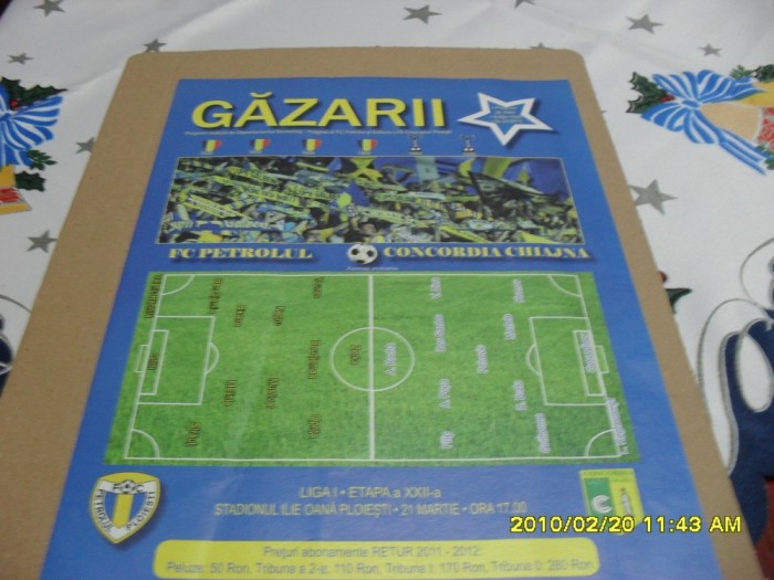 program Petrolul Pl. - Concordia Chiajna