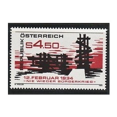 Austria 1984 - Razboiul civil 1v.neuzat,perfecta stare(z)