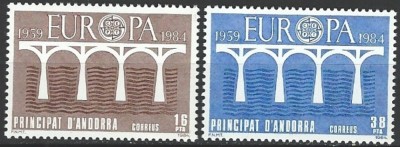 Andora Spaniola 1984 - Europa 2vv.neuzat,perfecta stare(z) foto