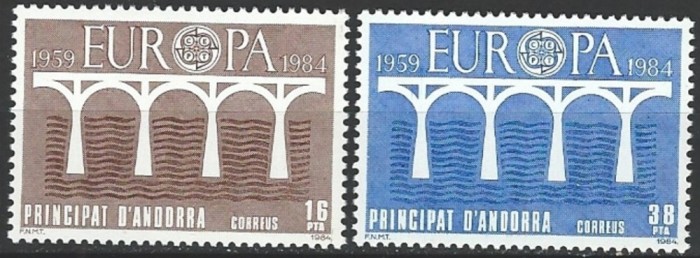 Andora Spaniola 1984 - Europa 2vv.neuzat,perfecta stare(z)