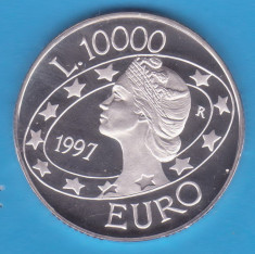 (1) MONEDA DIN ARGINT SAN MARINO- 10.000 LIRE 1997,STARE UNC,SE VINDE IN CAPSULA foto