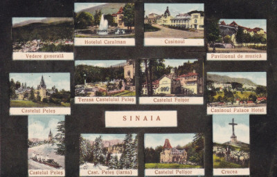 SINAIA 12 IMAGINI DIFERITE CIRCULATA 1937 LIBRARIA GH. BUMBEA SINAIA 1936 foto