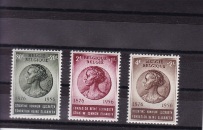 BELGIA 1956 MI 1040/42 SERIE MNH foto