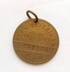 Placuta identificare veterinara, dog tag 1939-1940 foto