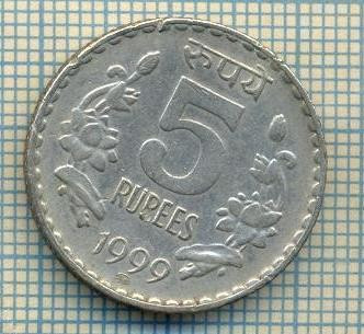 8129 MONEDA- INDIA - 5 RUPEES -anul 1999 -starea ce se vede foto