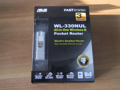 Router,Stick,Adaptor retea wireless mobil ASUS WL-330NUL 4-in-1. foto