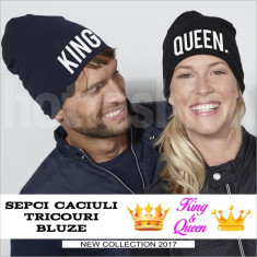 Caciula/Fes SUPER HOT FASHION, lasat pe spate &amp;quot;KING &amp;amp; QUEEN&amp;quot; pretul per bucata ! foto