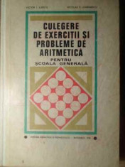 Culegere De Exercitii Si Probleme De Aritmetica Pentru Scoala - Victor I. Iliescu, Nicolae F. Marinescu ,388983 foto