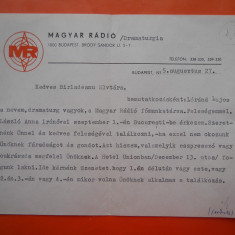 HOPCT DOCUMENT VECHI 1 A UNGARIA MAGYAR RADIO BUDAPESTA 1975- LIMBA MAGHIARA