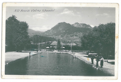 1503 - BREZOI, Valcea, Strandul - old postcard, real PHOTO - used - 1943 foto