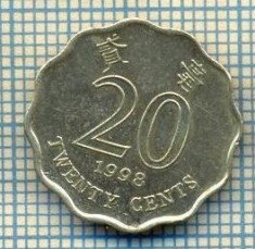 8306 MONEDA- HONG KONG - 20 CENTS -anul 1998 -starea ce se vede