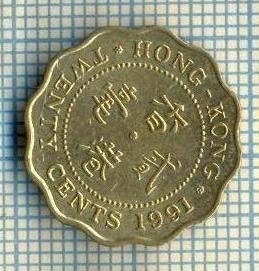 8298 MONEDA- HONG KONG - 20 CENTS -anul 1991 -starea ce se vede foto