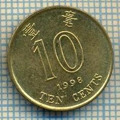 8318 MONEDA- HONG KONG - 10 CENTS -anul 1998 -starea ce se vede
