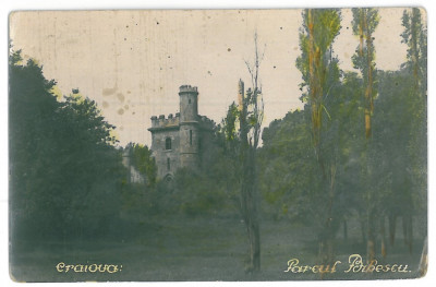 3016 - CRAIOVA, Bibescu Park - old postcard, real PHOTO - unused foto