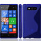 Husa Nokia Lumia 820 Silicon Gel Tpu S-Line Albastra + Folie Ecran Inclusa