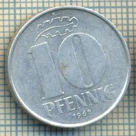 8375 MONEDA- GERMANIA(RDG) - 10 PFENNIG -anul 1968 -starea ce se vede foto