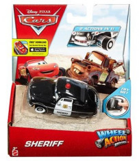 Masinuta Disney Cars Wheel Action Drivers Sheriff Vehicle foto