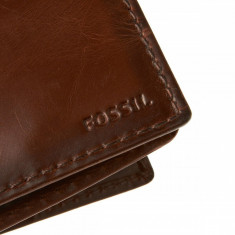 PORTOFEL FOSSIL Model ML3211200 ORIGINAL PIELE - NOU - Wallet Carson Man Brown foto