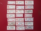 TIMBRE GERMANIA TICHETE RECOMANDATE=21 BUC
