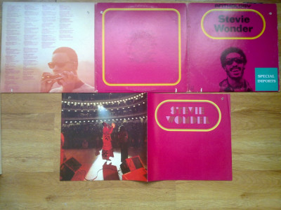 STEVIE WONDER - ANTHOLOGY (3LP,3 VINILURI, 1974,MOTOWN,Made in USA) + Booklet foto
