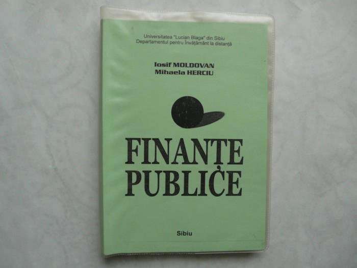 FINANTE PUBLICE - MOLDOVAN , HERCIU