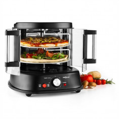 ONECONCEPT PIZZAPARTY, PIZZA CUPTOR, GRILL vertical, de cotitura, 900 W, 2 x ? 26 cm, 2 etaj foto