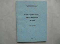 MANAGMENTUL RESURSELOR UMANE NOTE DE CURS + STUDII DE CAZ SI EXECITII