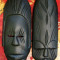 Pereche Adam si Eva Masti ovale Africa Zambia sculptate in lemn 58cm