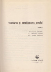 Ventilarea si conditionarea aerului (vol I) - Al. Christea, Nicolae Niculescu foto