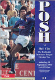 Program meci fotbal PETERBOROUGH - HULL CITY 10.09.1994 (Anglia)