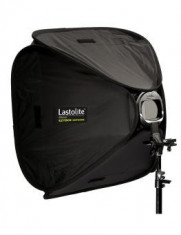 Pachet Lastolite Ezybox Hotshoe 54 x 54cm cu prindere + Lastolite LS1158 Stativ foto